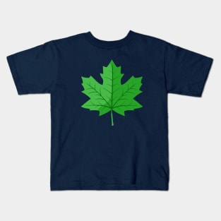 Green Maple Leaf Kids T-Shirt